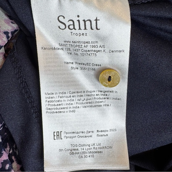 Saint Tropez PresleySZ Long Sleeve Midi Dress Mulberry Purple Size S - Picture 13 of 14